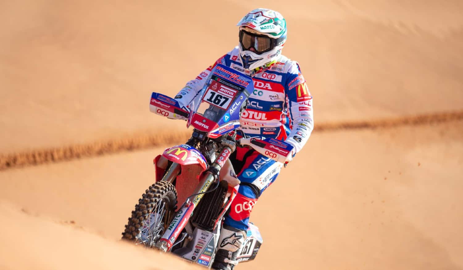 Dia de exploração no Dakar 2022 foi "muito longo" para o Team Bianchi Prata Honda