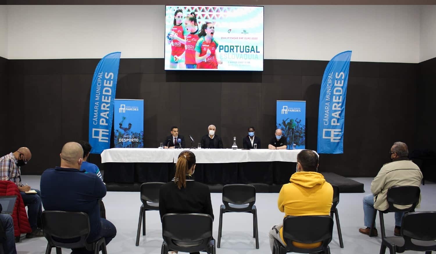 Multiusos de Paredes acolheu conferência de imprensa do jogo entre Portugal e Eslováquia