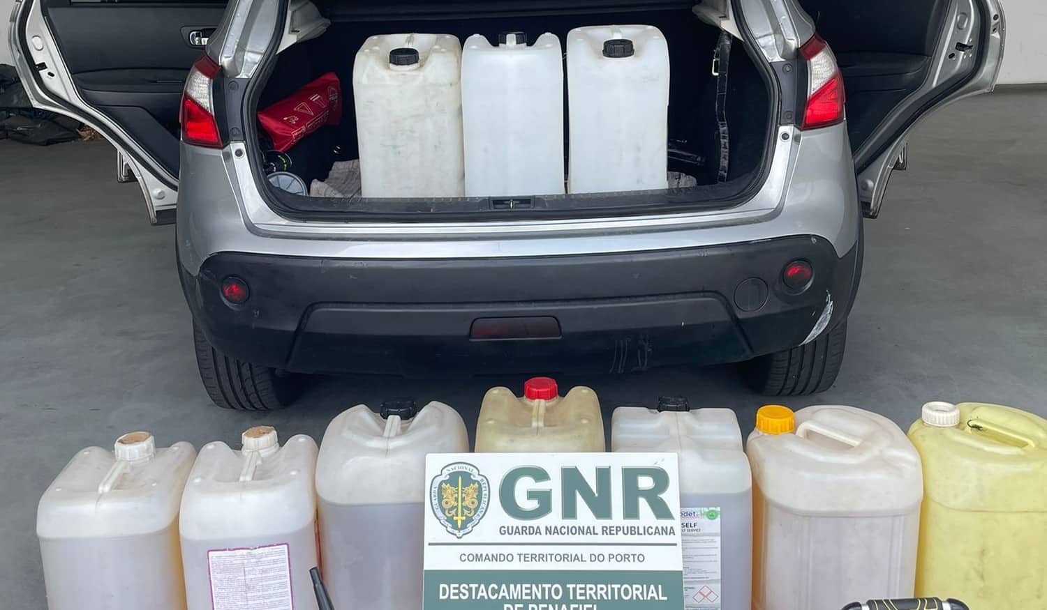 GNR apreende 150 litros de combustível em Penafiel