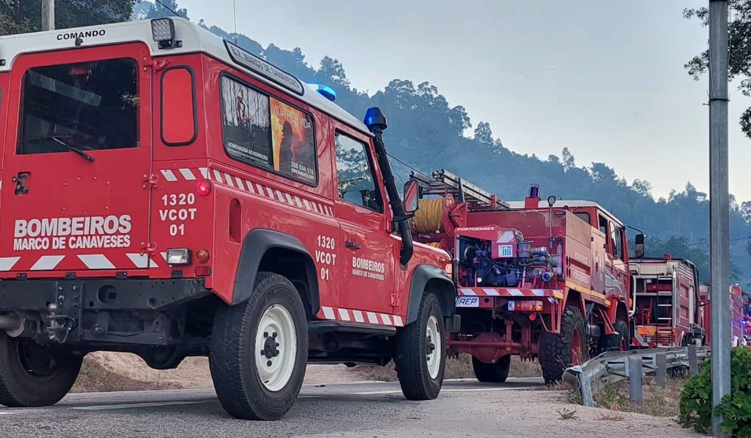 Dezenas de bombeiros ajudaram a combater incêndio em Marco de Canaveses