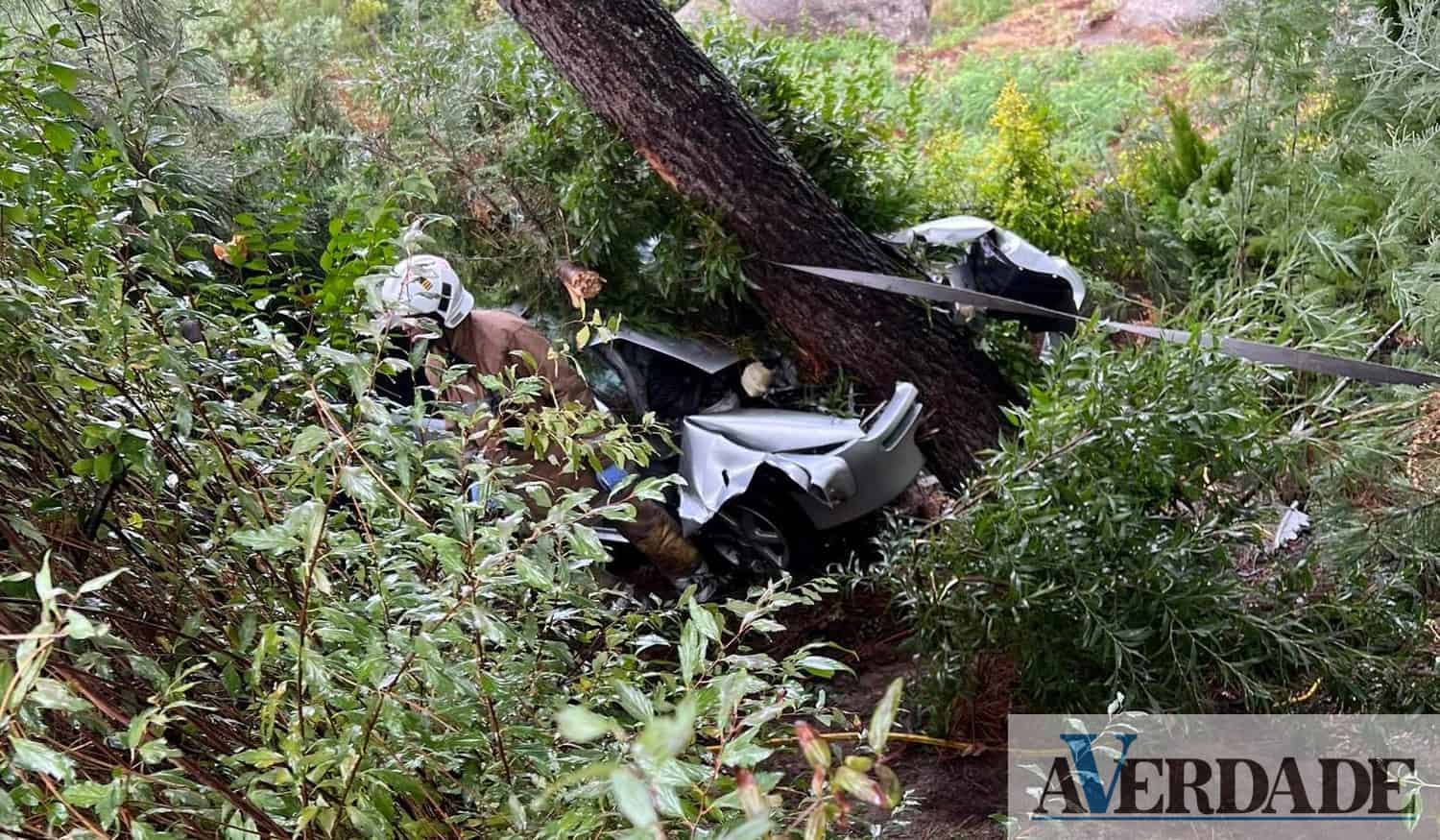 Despiste de um carro em Paredes causa um ferido grave
