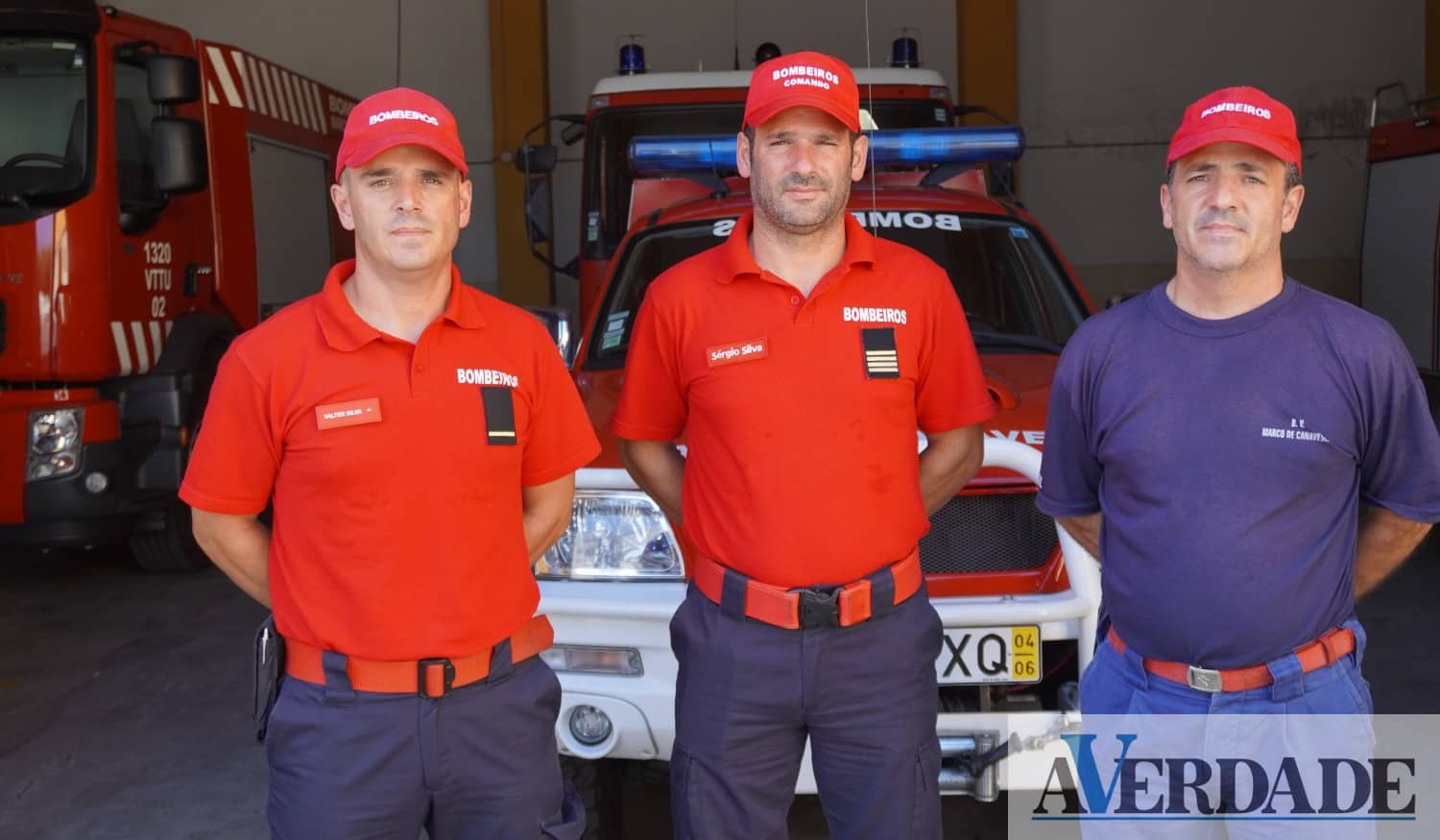 Marco: Irmãos Pedro, Valter e Sérgio partilham o amor pelos Bombeiros