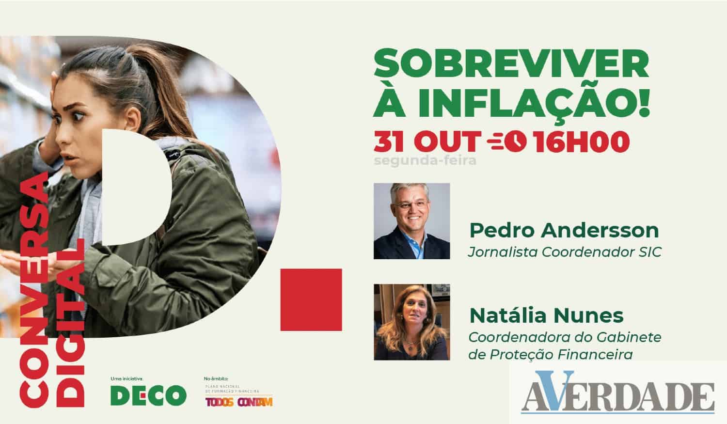 DECO promove conversa digital sobre como "Sobreviver à Inflação"