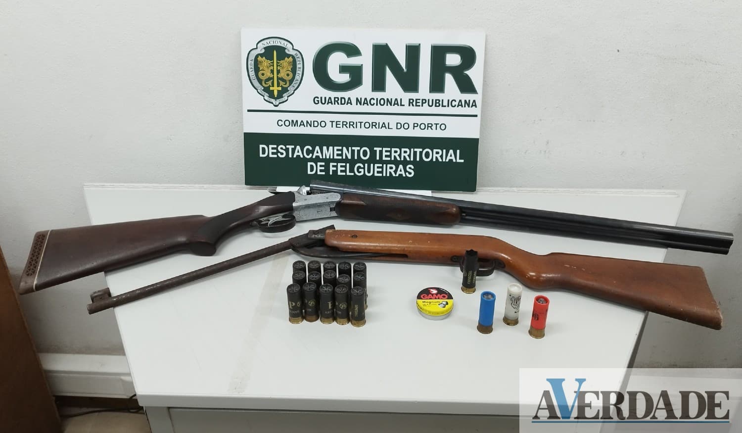 GNR apreendeu duas armas e várias munições em Felgueiras