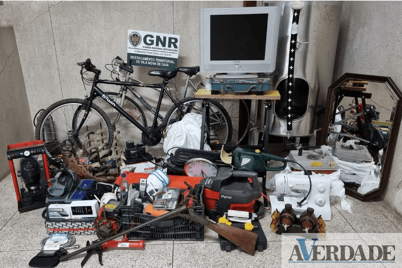 GNR recupera material furtado em Vila Nova de Gaia