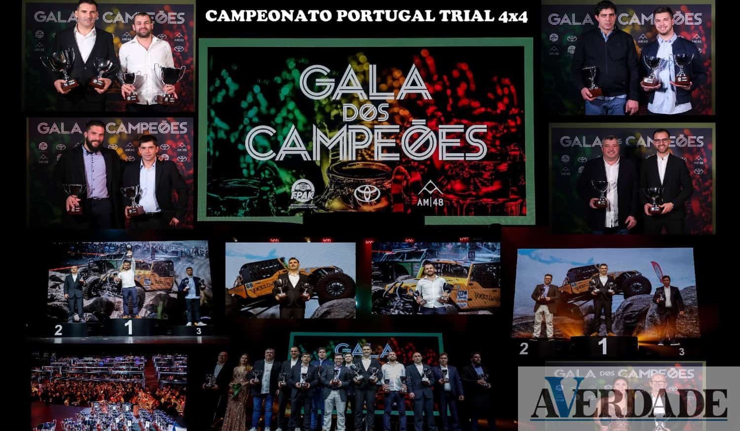 Atletas distinguidos durante Gala dos Campeões de Automobilismo e Karting