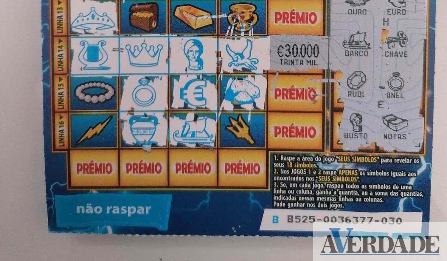 Prémio de 30 mil euros sai em raspadinha comprada em Marco de Canaveses