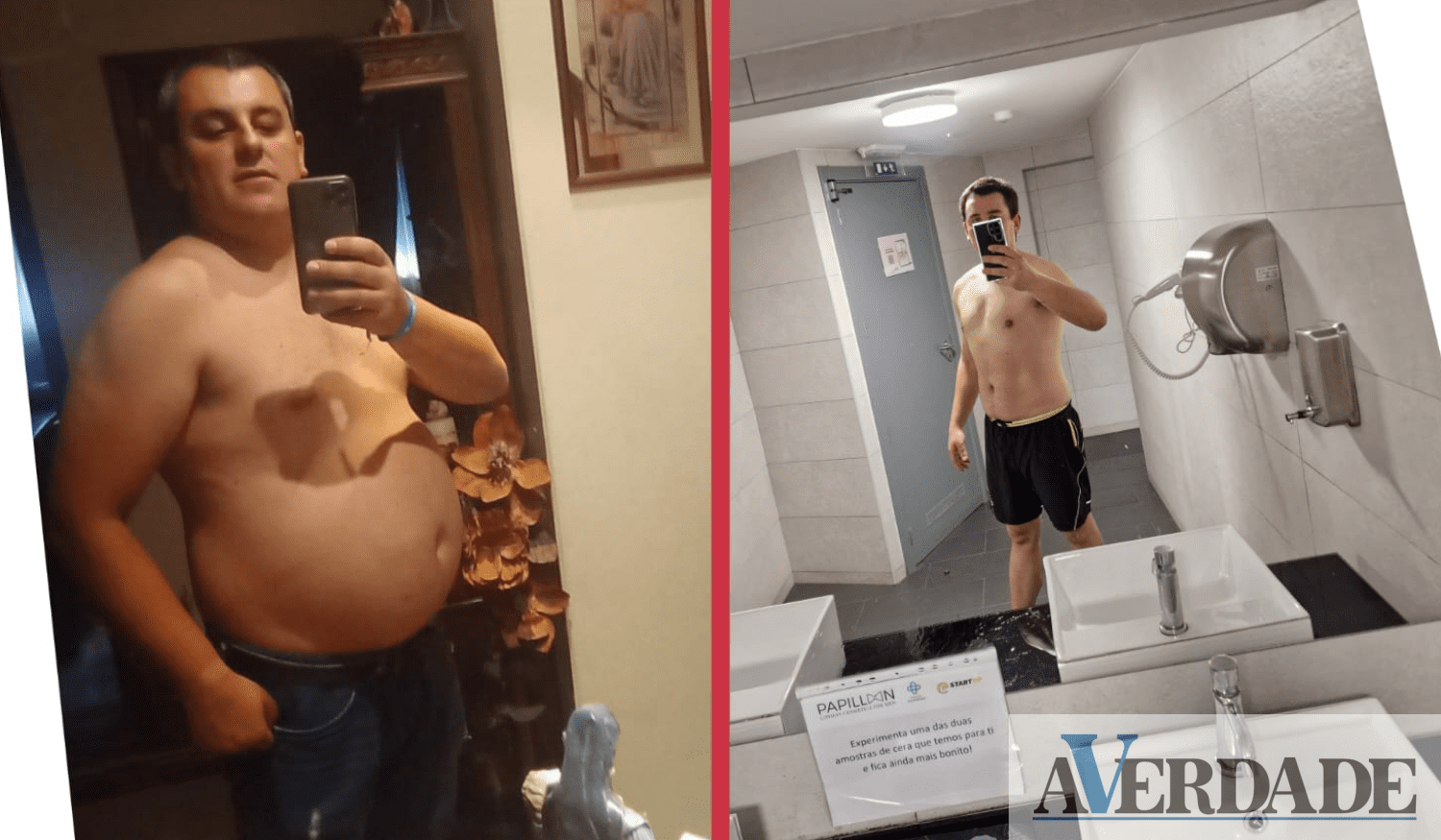 Após ignorar o espelho por largos anos, Adriano Filipe perdeu 30 quilos e ganhou auto-estima 
