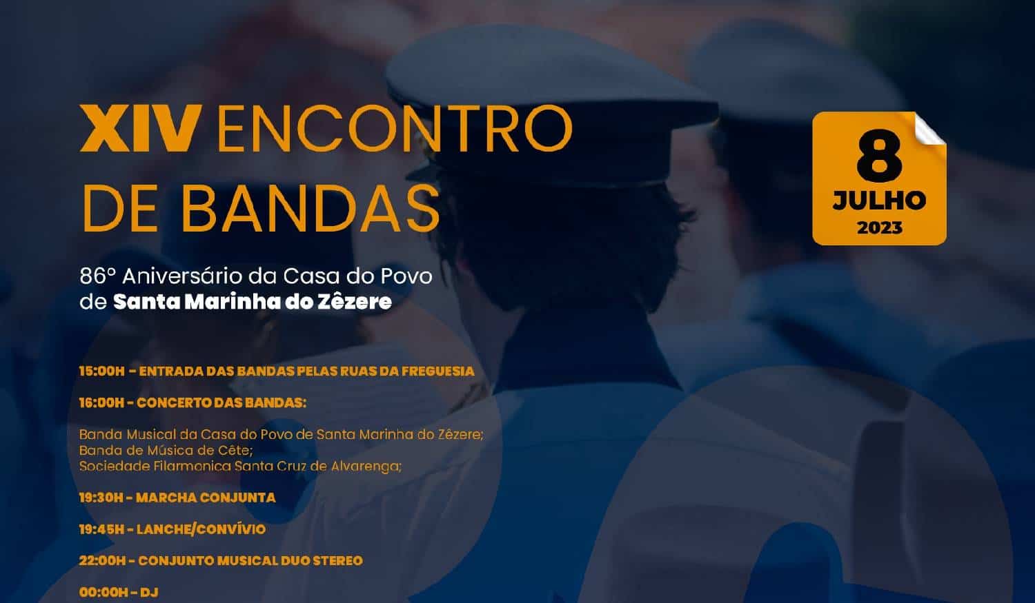 Baião: XIV Encontro de Bandas decorre a 8 de julho em Santa Marinha do Zêzere