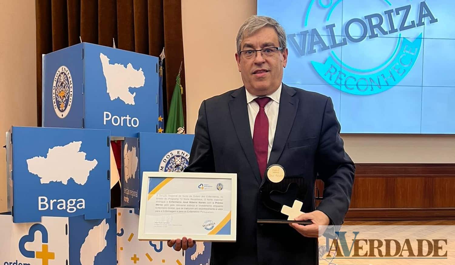 José Ribeiro recebe Prémio da Ordem dos Enfermeiros que reconhece uma vida dedicada à saúde