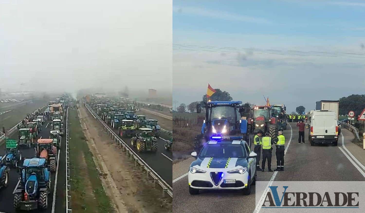 Agricultores espanhóis protestam pelo quarto dia consecutivo