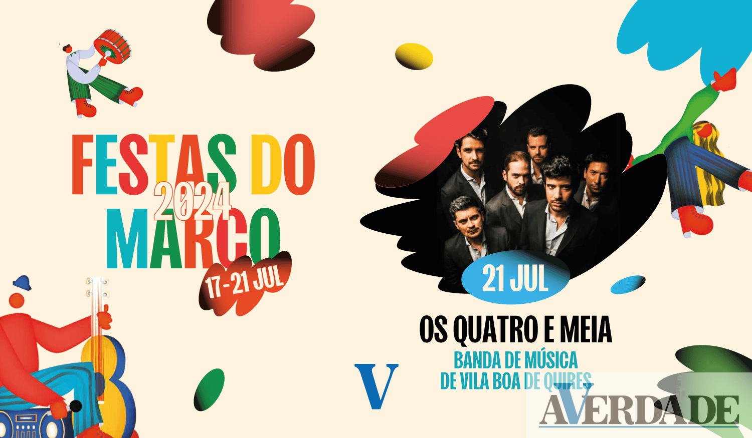 Os Quatro e Meia encerram as Festas do Marco este domingo