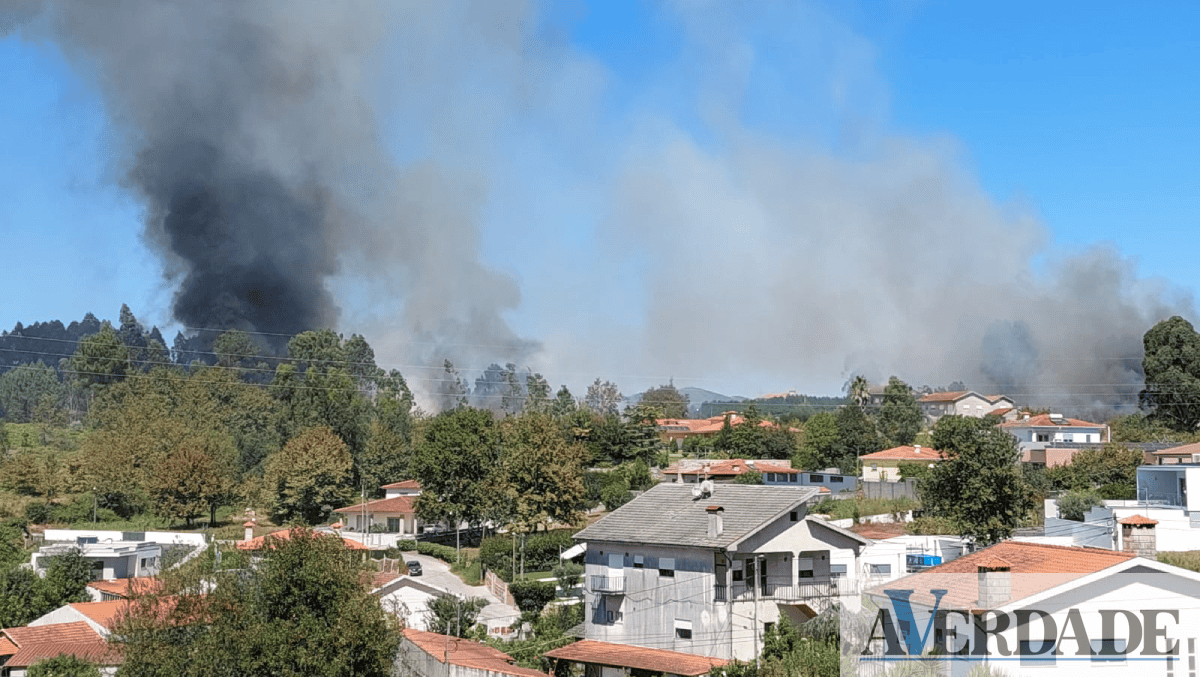 Penafiel: Incêndio em Novelas representa risco para habitações