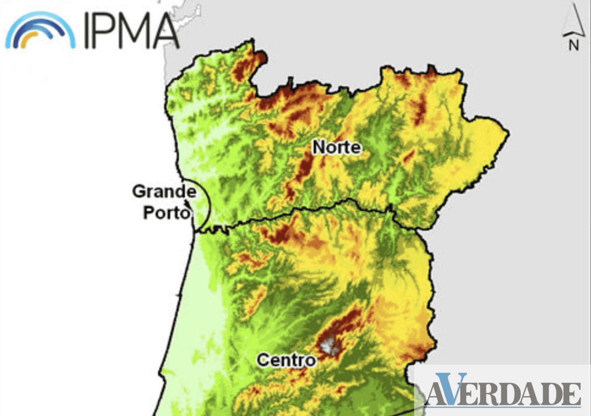 Previsão do tempo para esta segunda-feira, 11 de Novembro