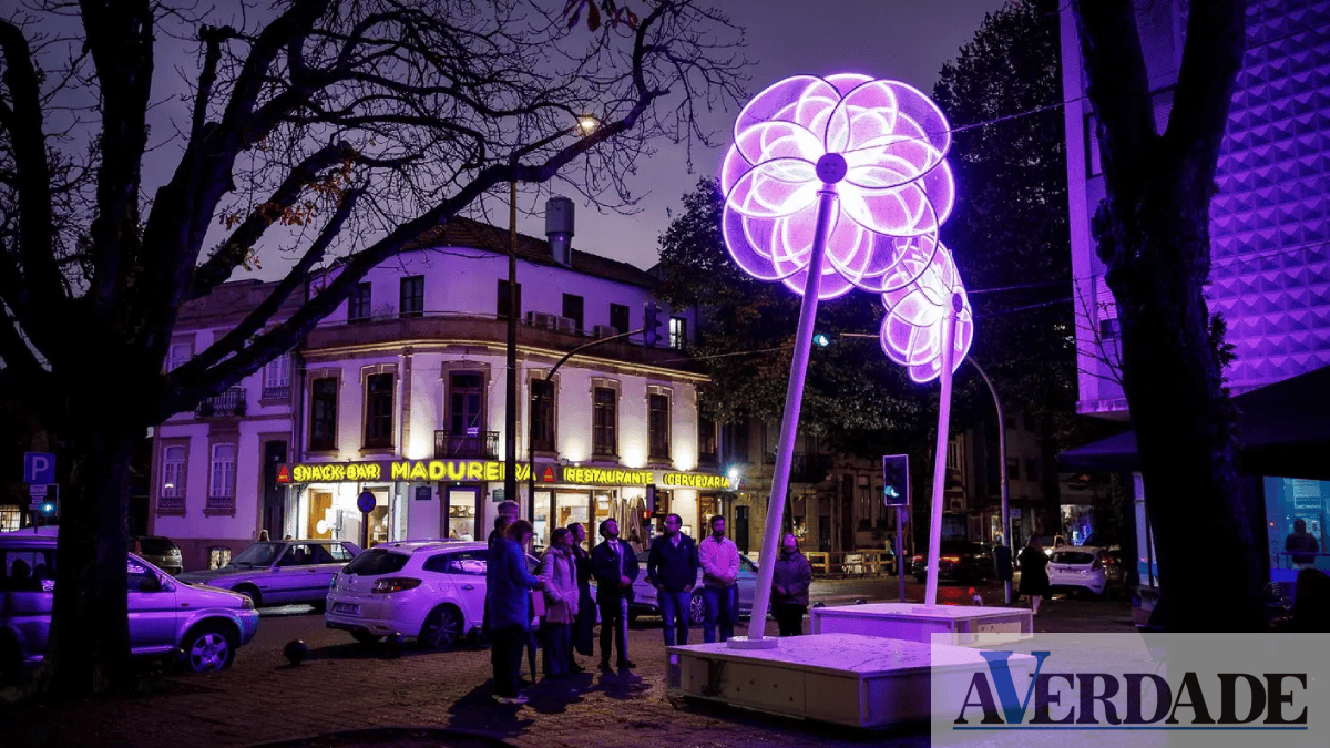 Largo Soares dos Reis no Porto ganha vida com instalação de "Flores Gigantes"
