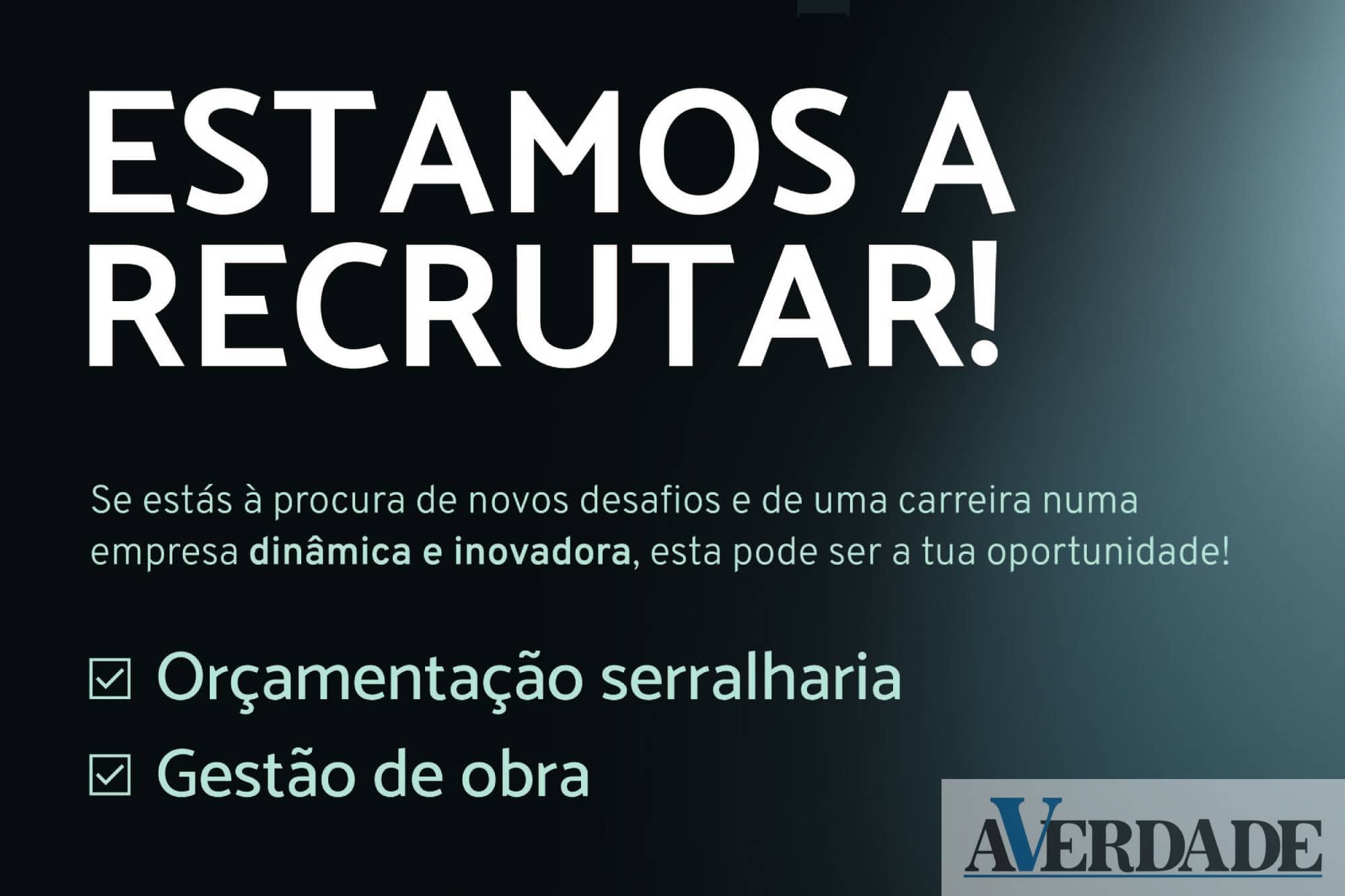Oferta de Emprego: Wood and Steel está a recrutar (M/F)
