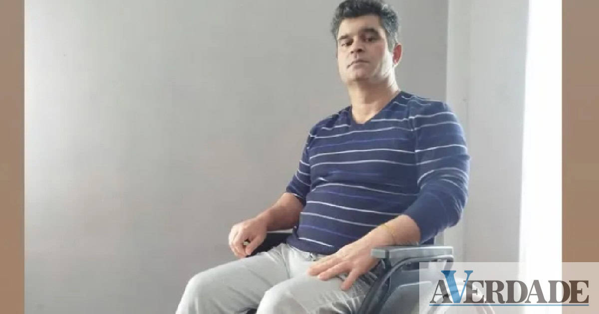Um acidente de mota deixou César Pereira paraplégico. Família pede ajuda financeira
