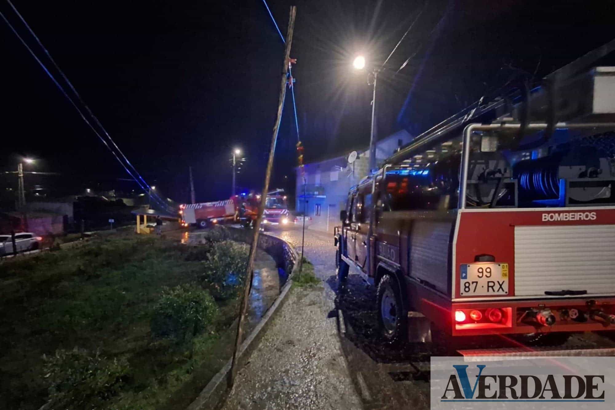 Bombeiros de Baião acionados para incêndio em habitação unifamiliar em Gove